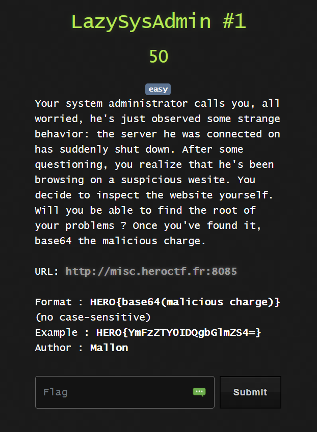 LazySysAdmin Description